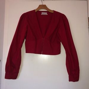 Long-sleeve crop top